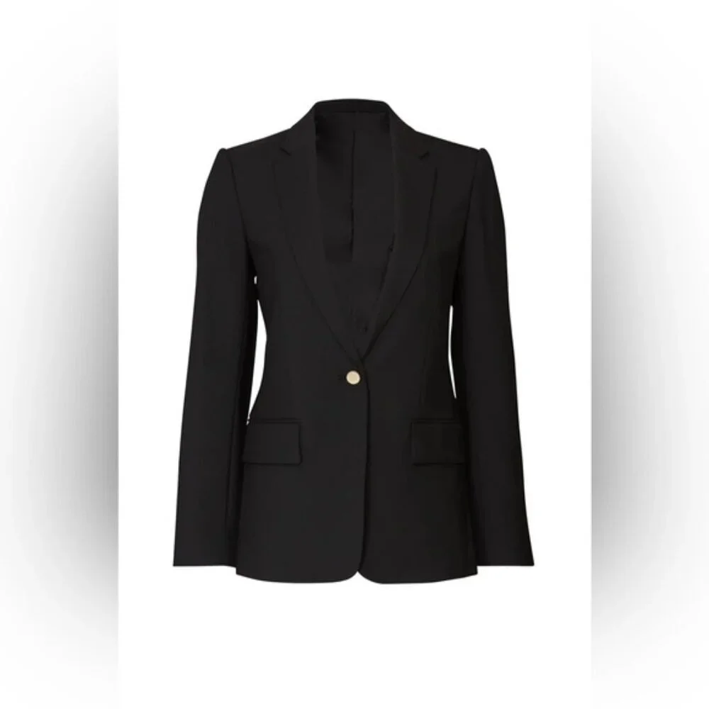 Club Monaco Borrem Blazer black single breasted 2 wool blend